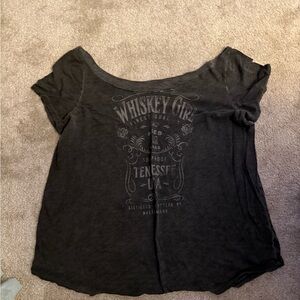 Whiskey Girl Black Graphic Tee